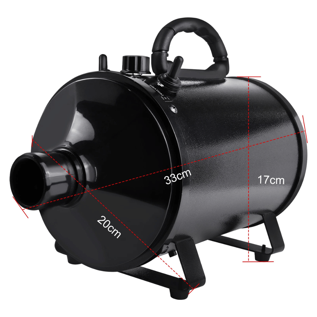 Quiet Pet Dryer with Adjustable Heat & Interchangeable Tips