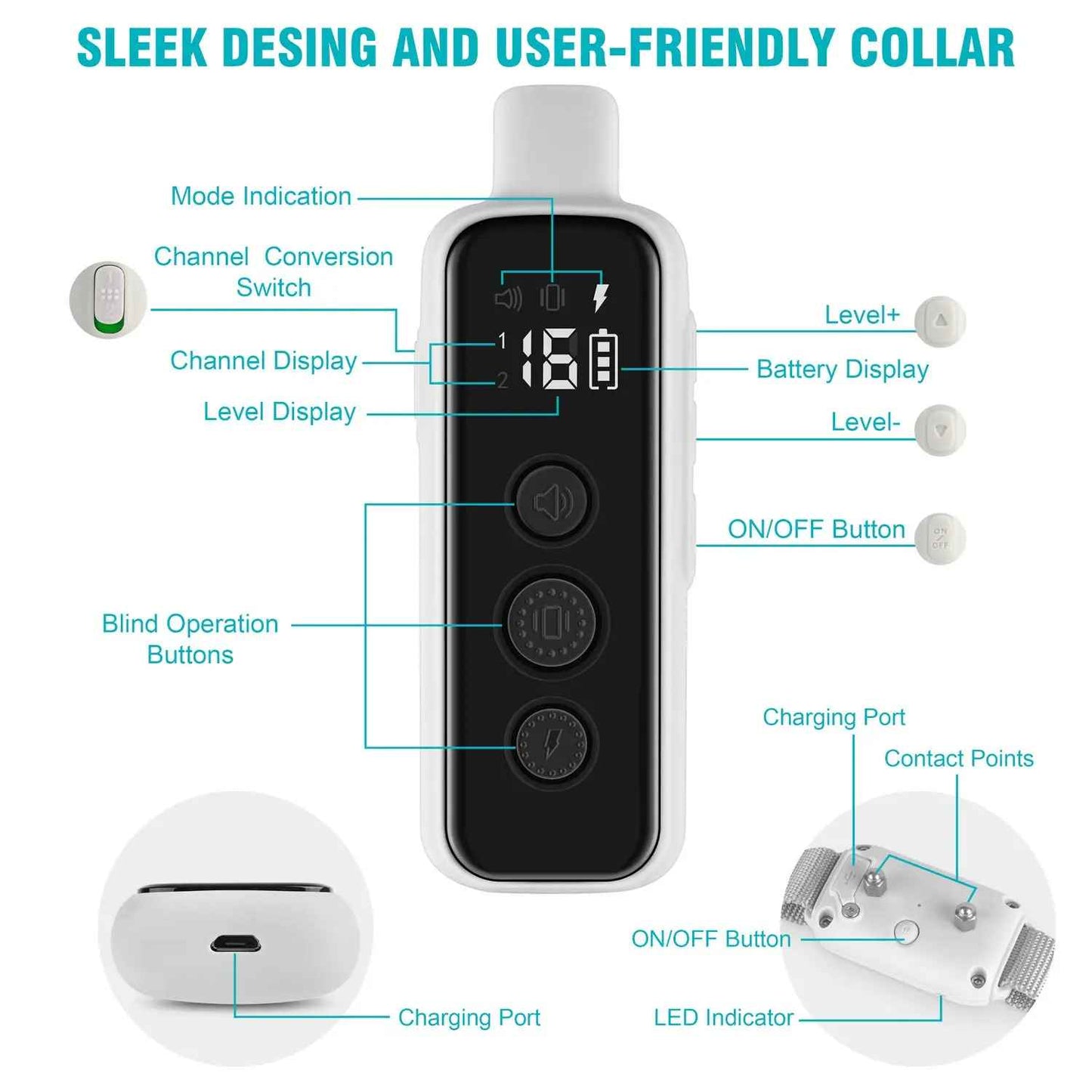 Long Range Dog Training Collar with Remote Control