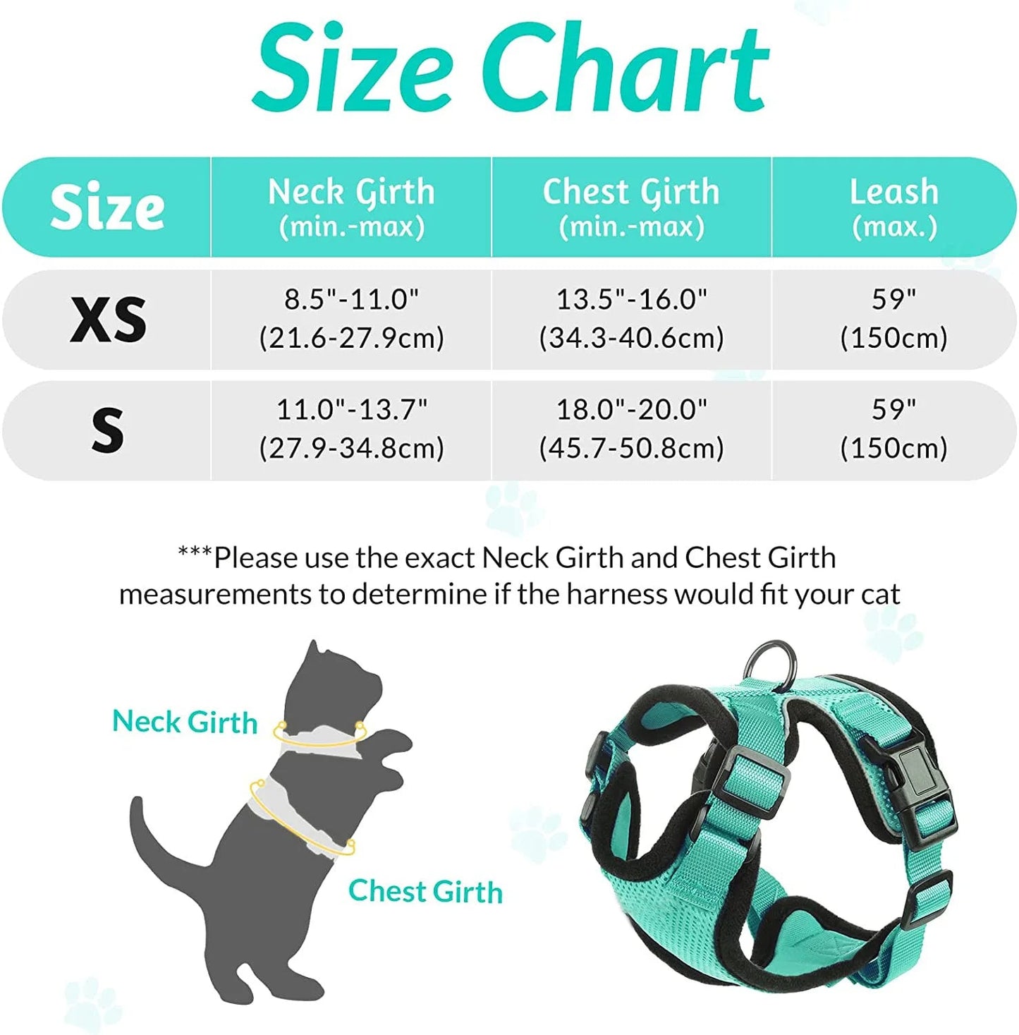Comfortable Breathable Cat Harness Leash Set