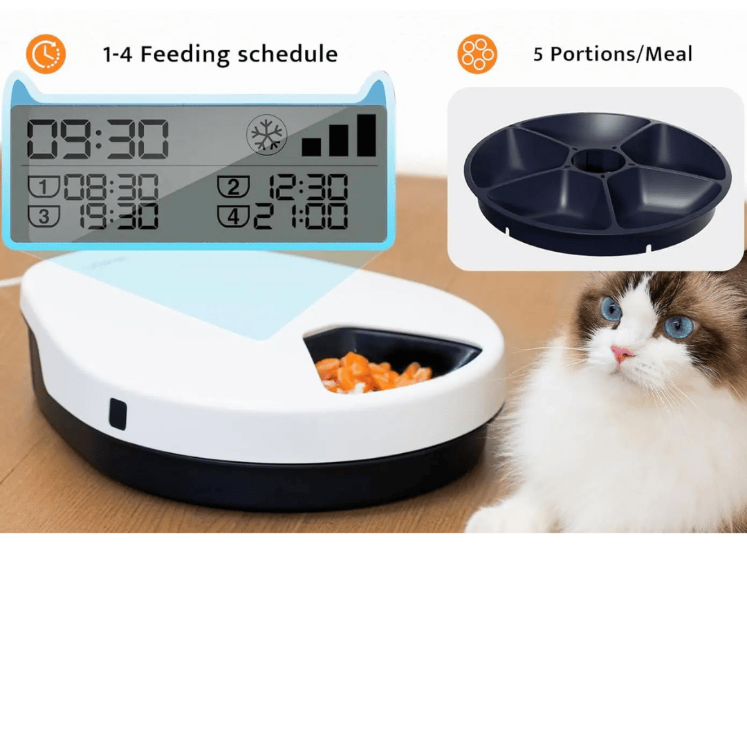 Digital Pet Food Dispenser with Cooler and Schedule