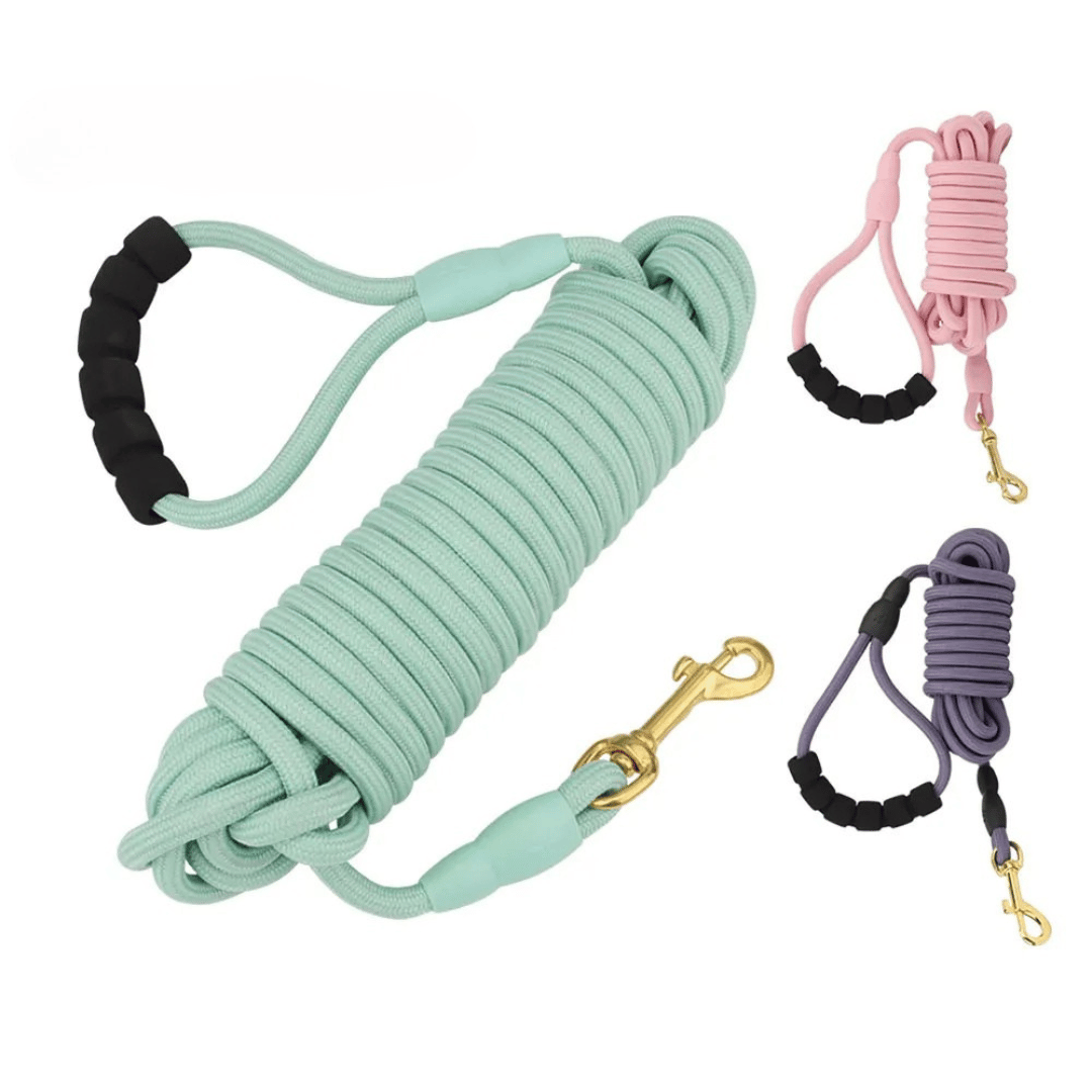 Comfortable Long Dog Leash with Soft Grip Handle