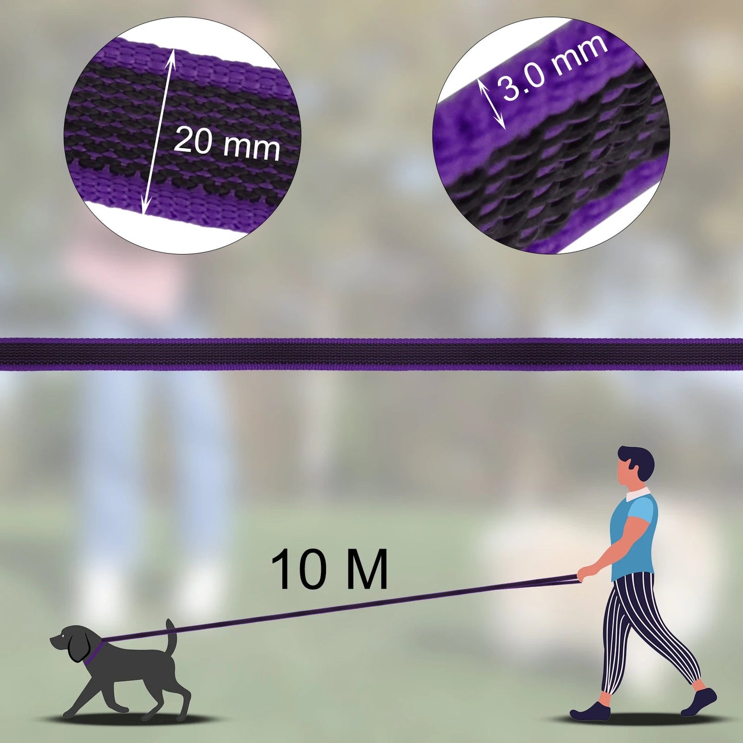 Strong Heavy Duty Dog Leash with Padded Handle