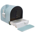 Stylish Cat Litter Box with Removable Tray & Scoop