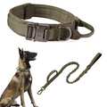 Strong Tactical Dog Collar and Leash Set for Big Dogs