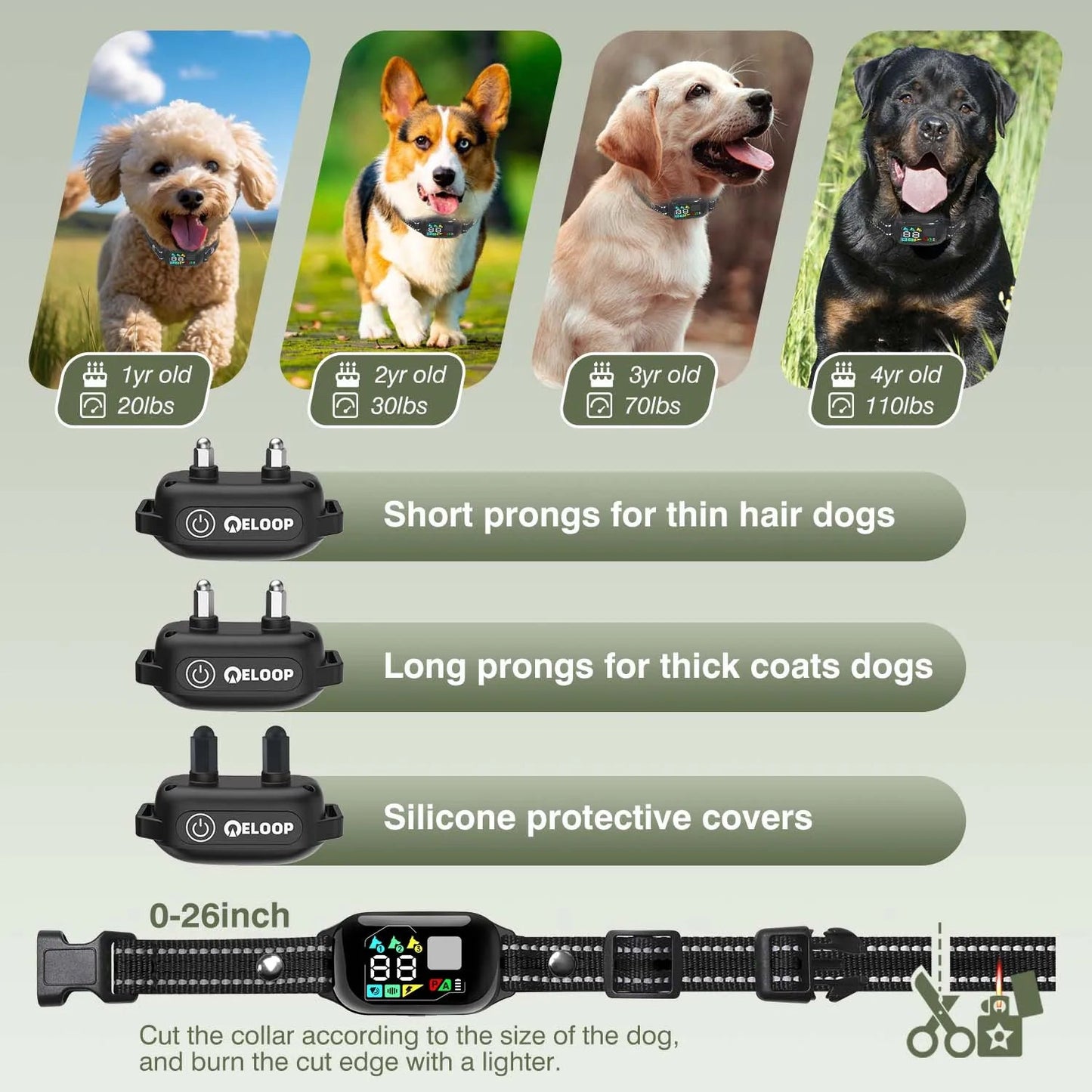 Adjustable Remote Dog Training Collar & Anti Bark Device