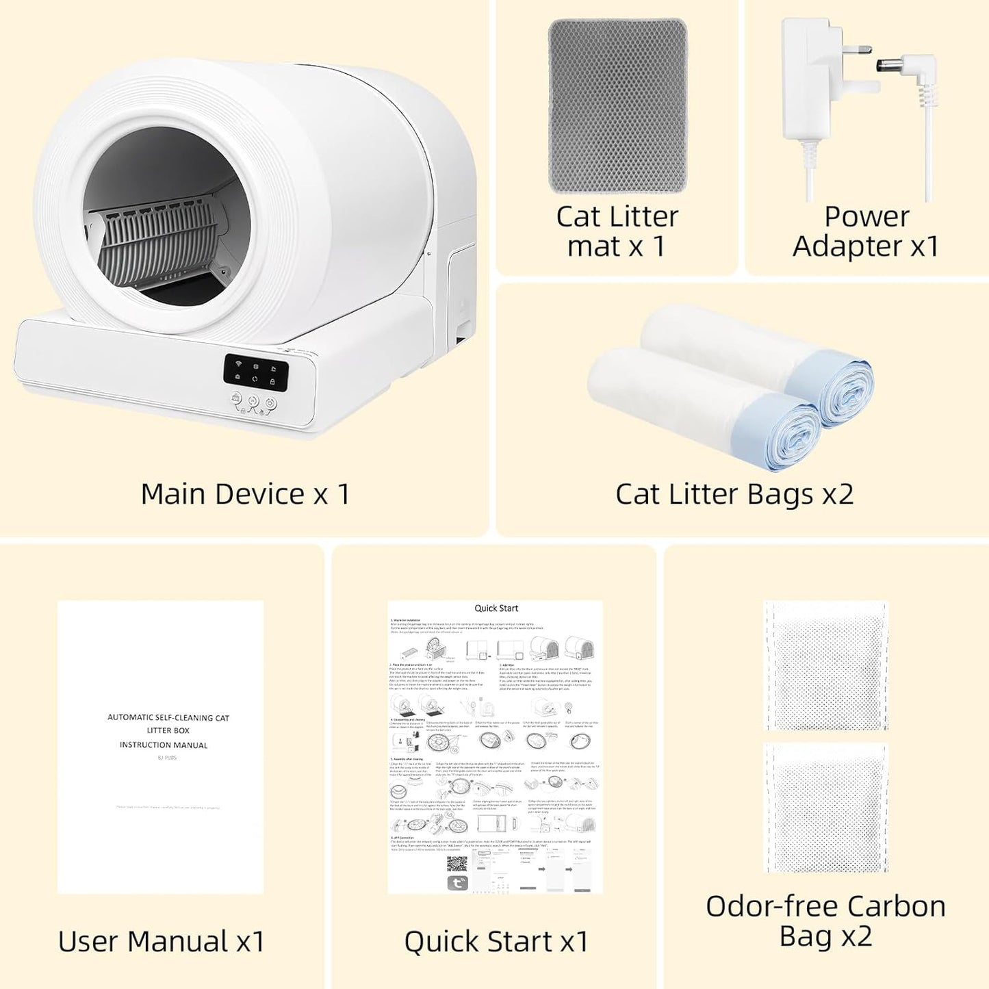 85L Smart Self-Cleaning Automatic Litter Box with App Control & 9 Safety Sensors