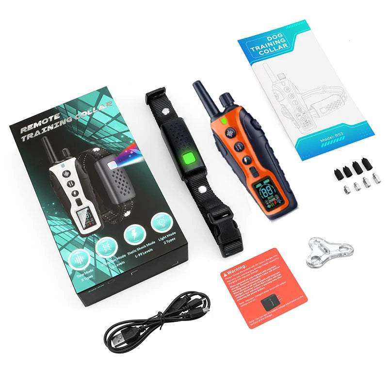 Long Range Waterproof Dog Training Collar & Remote