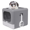 Easy Clean Hidden Cat Litter Box with Removable Tray