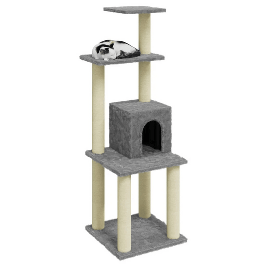 Tall Cat Climbing Tower with Hideaways & Scratch Poles - LifyPet