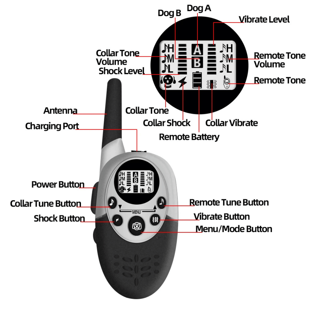 Long Range Waterproof Dog Training Collar Set
