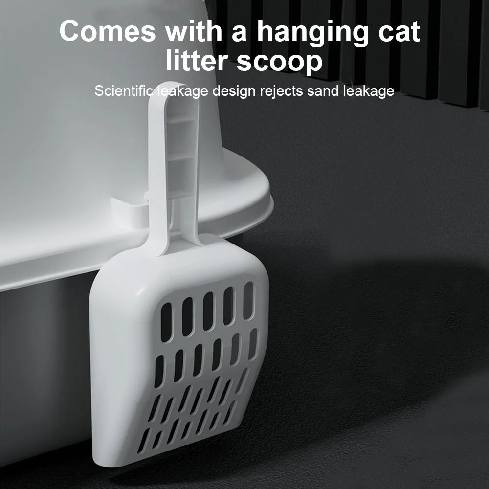 Easy Clean Cat Litter Box with Sliding Door