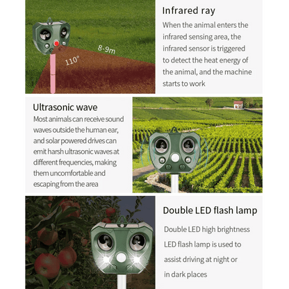Outdoor Motion Activated Pest Repellent for Gardens