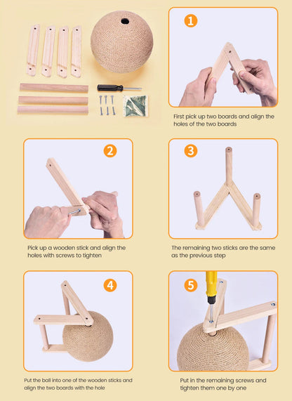 Portable Cat Scratcher Tower Ball