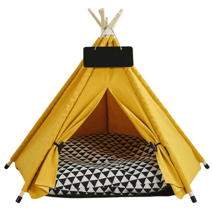 Cozy Small Pet Teepee House with Soft Washable Pad