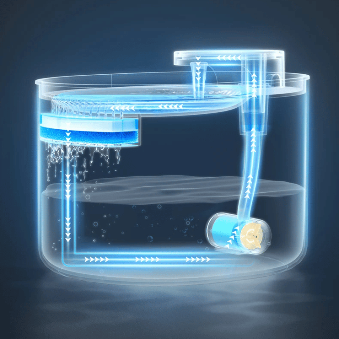 Quiet Pet Water Fountain with Motion Sensor & Night Light