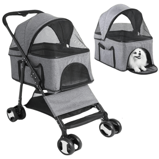 Portable Pet Stroller with Detachable Carrier and Car Seat - LifyPet
