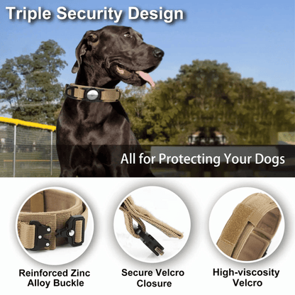 Durable Outdoor Pet AirTag Collar & Leash Set
