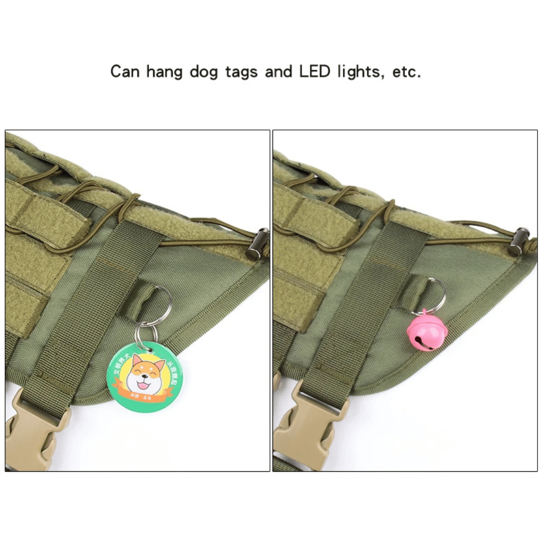 Durable Outdoor Dog Vest with Handle for Large Breeds