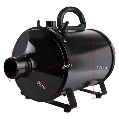 Quiet Pet Dryer with Adjustable Heat & Interchangeable Tips