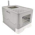 Hidden Cat Litter Box with Dual Entry and Easy Clean Tray