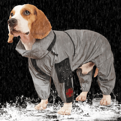 Waterproof Dog Rain Jacket with Adjustable Hood