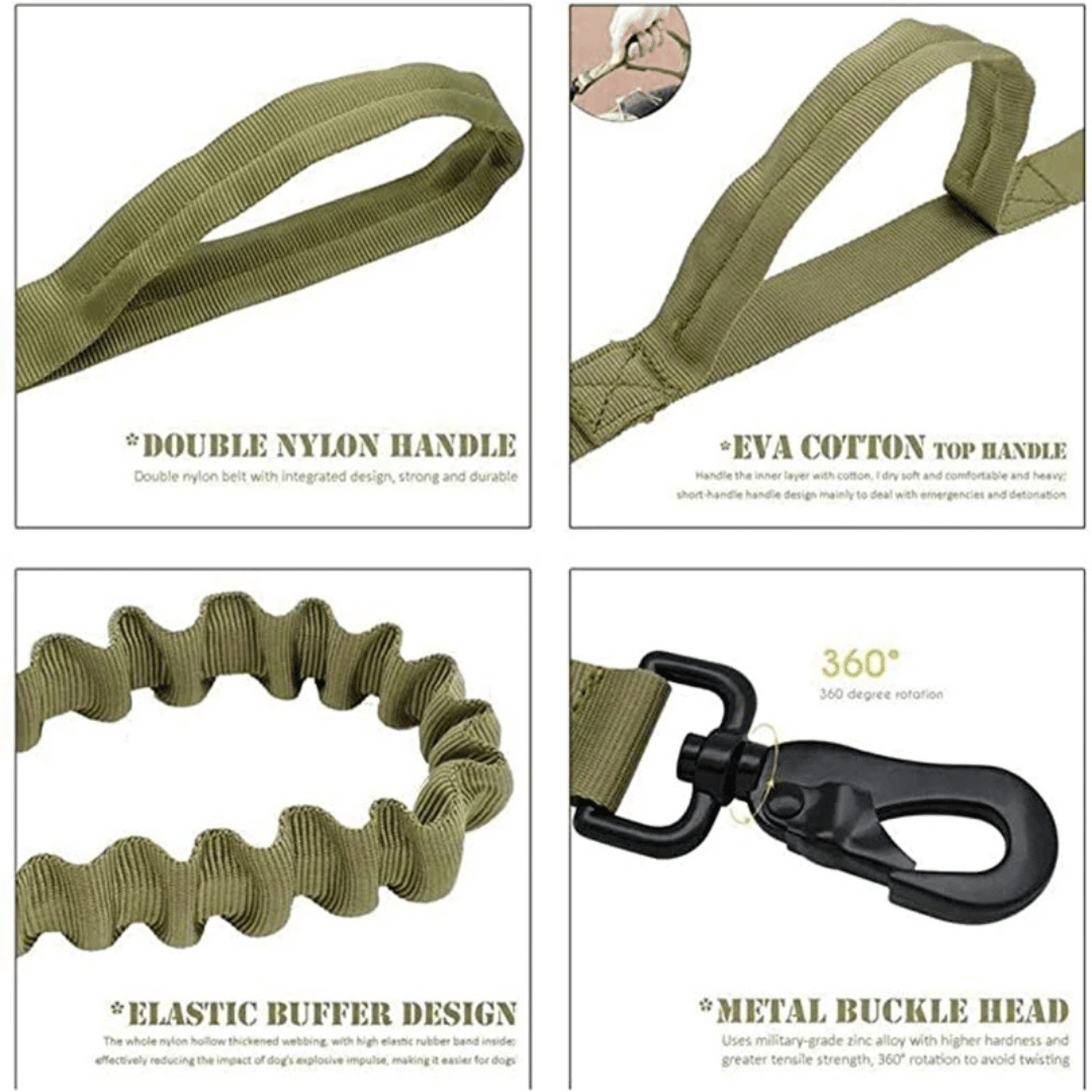 Strong Tactical Dog Collar and Leash Set for Big Dogs