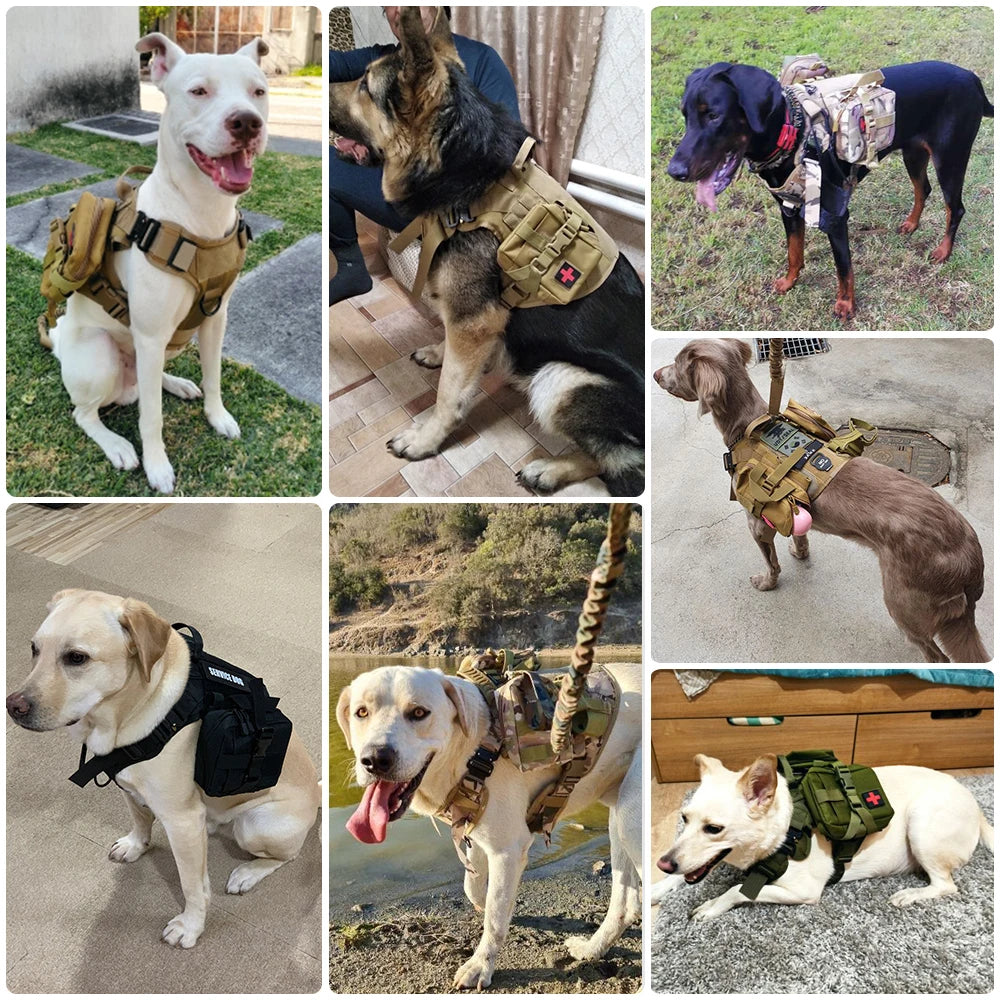 Durable Outdoor Dog Vest Kit | 6-Piece Pouch Set