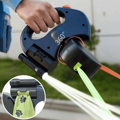 Long Adjustable Pet Leash with Light & Tangle Free Clip