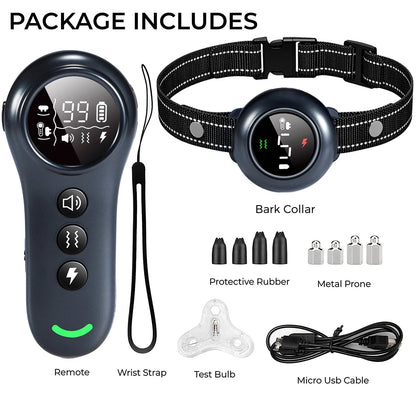 Rechargeable 2-in-1 Dog Training Collar & Anti Bark Device