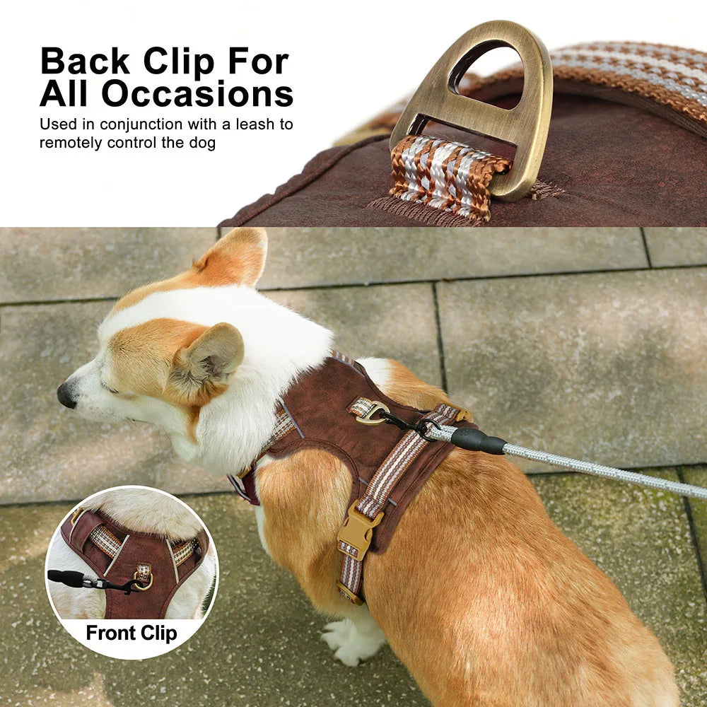Safe & Adjustable Pet Harness with Reflective Belts