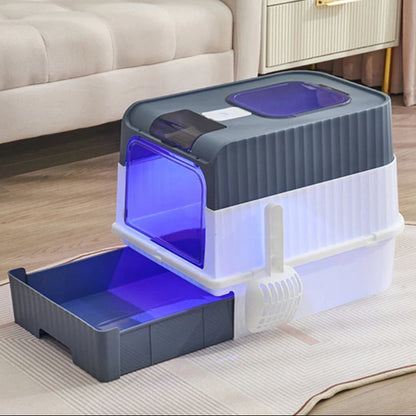 Odor Control Cat Litter Box with Easy Clean Tray - LifyPet