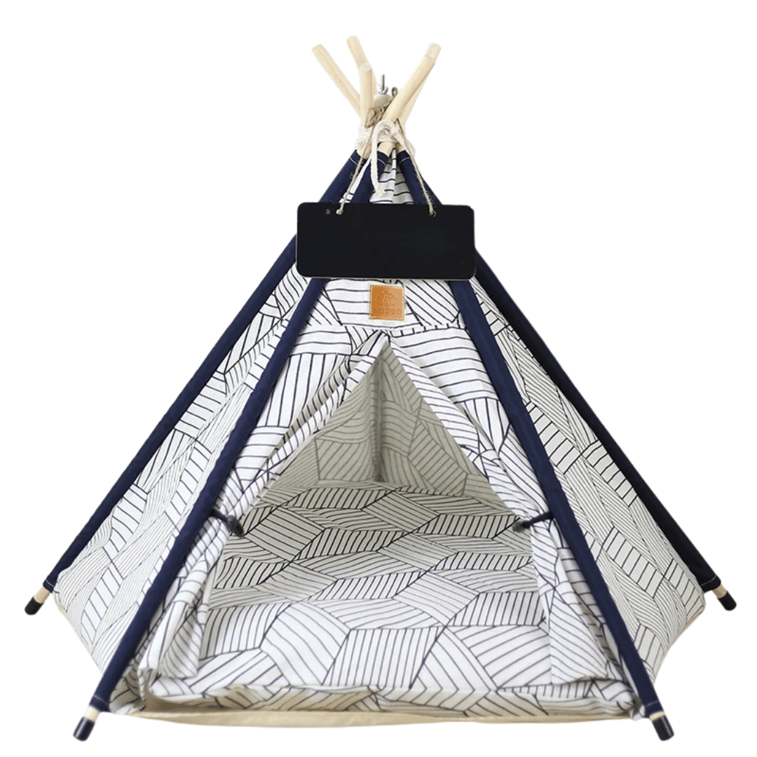 Cozy Small Pet Teepee House with Soft Washable Pad