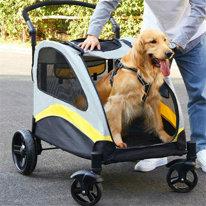 Folding Pet Stroller for Big and Small Dogs