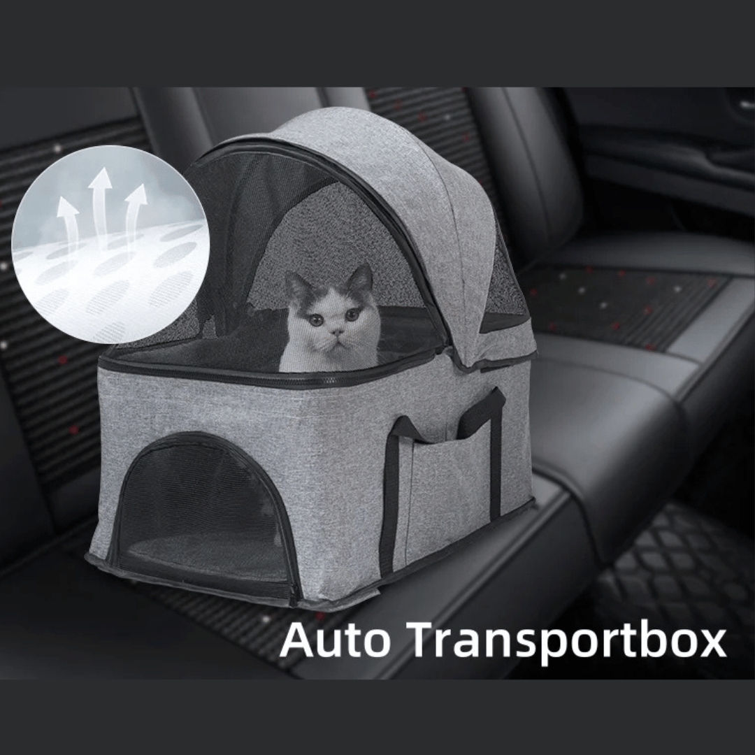 Portable Pet Stroller with Detachable Carrier and Car Seat