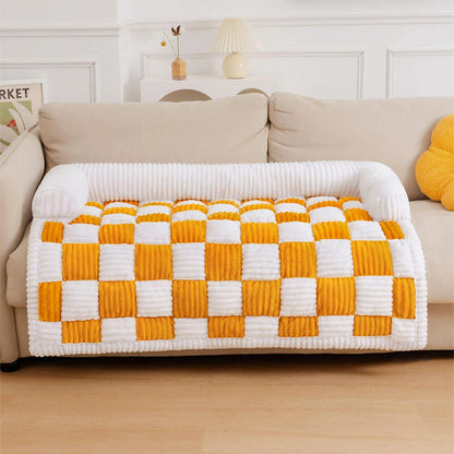 Soft Plush Pet Sofa Cover with Pillow for Small Pets
