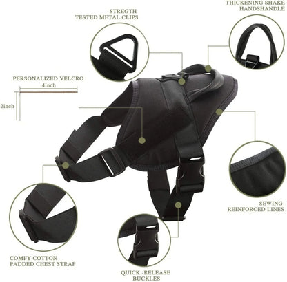 Comfortable Large Dog Harness with Padded Vest
