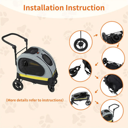 Portable Pet Stroller Car Carrier for Small Dogs