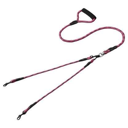 Durable Dual Dog Leash with Tangle Free Swivel & Comfort Grip