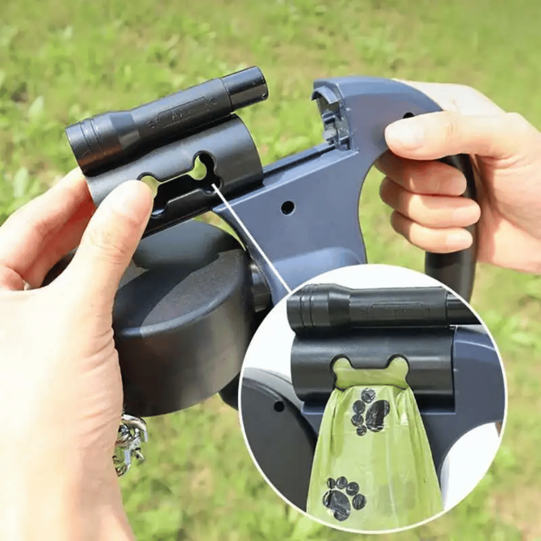 Long Adjustable Pet Leash with Light & Tangle Free Clip
