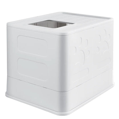 Hidden Cat Litter Box with Odor Control & Cleaning Tools