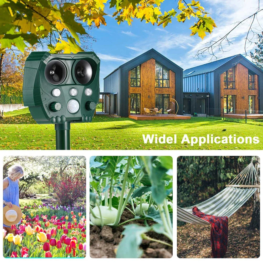 Outdoor Motion Activated Animal Repellent Device