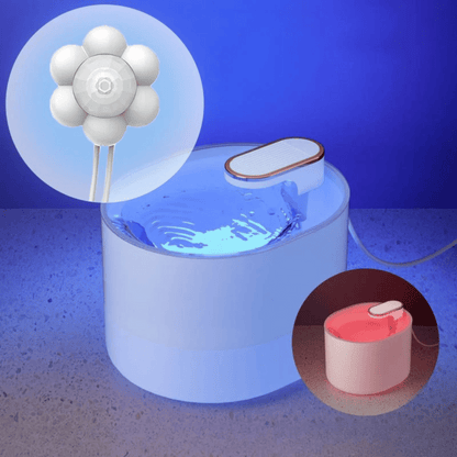 Quiet Pet Water Fountain with Motion Sensor & Night Light