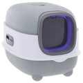 Large Covered Cat Litter Box with UV Sanitizer & Anti Slip Base