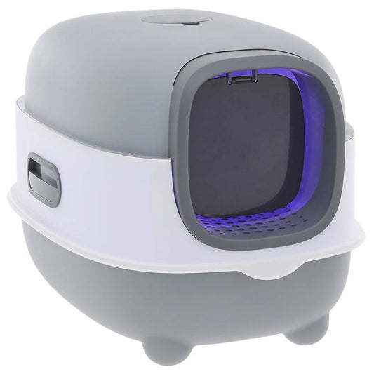 Large Covered Cat Litter Box with UV Sanitizer & Anti Slip Base - LifyPet