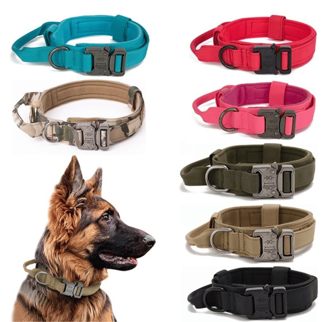 Strong Durable Tactical Dog Collar for Big Dogs
