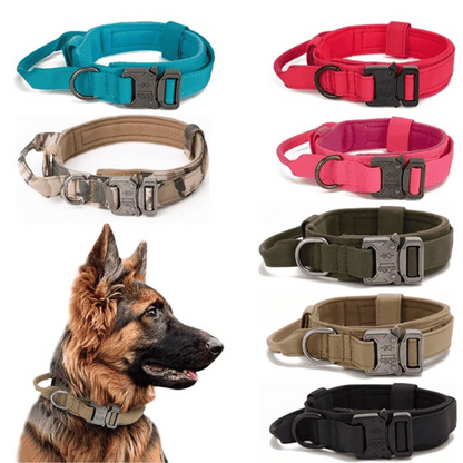 Strong Durable Tactical Dog Collar for Big Dogs
