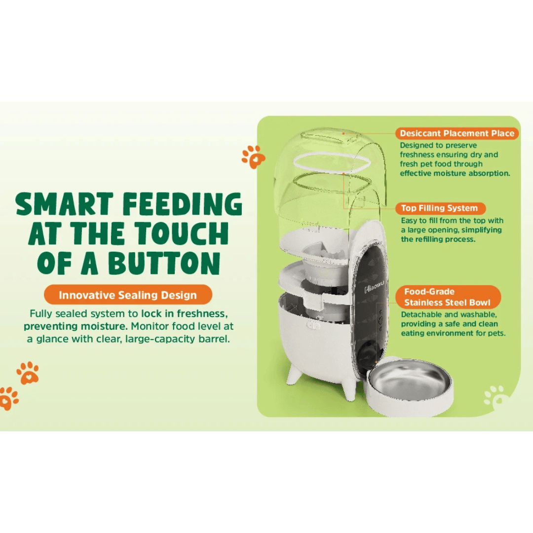 Smart Automatic Pet Feeder with WiFi and Mobile App