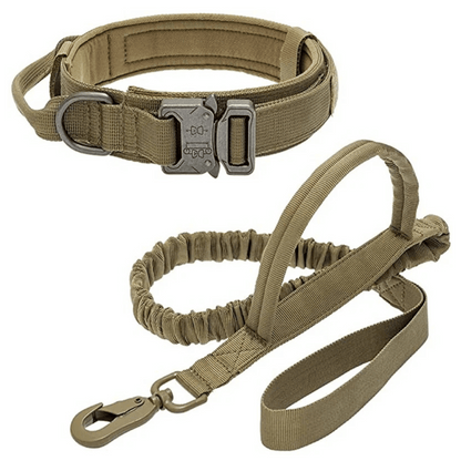 Strong Tactical Dog Collar and Leash Set for Big Dogs