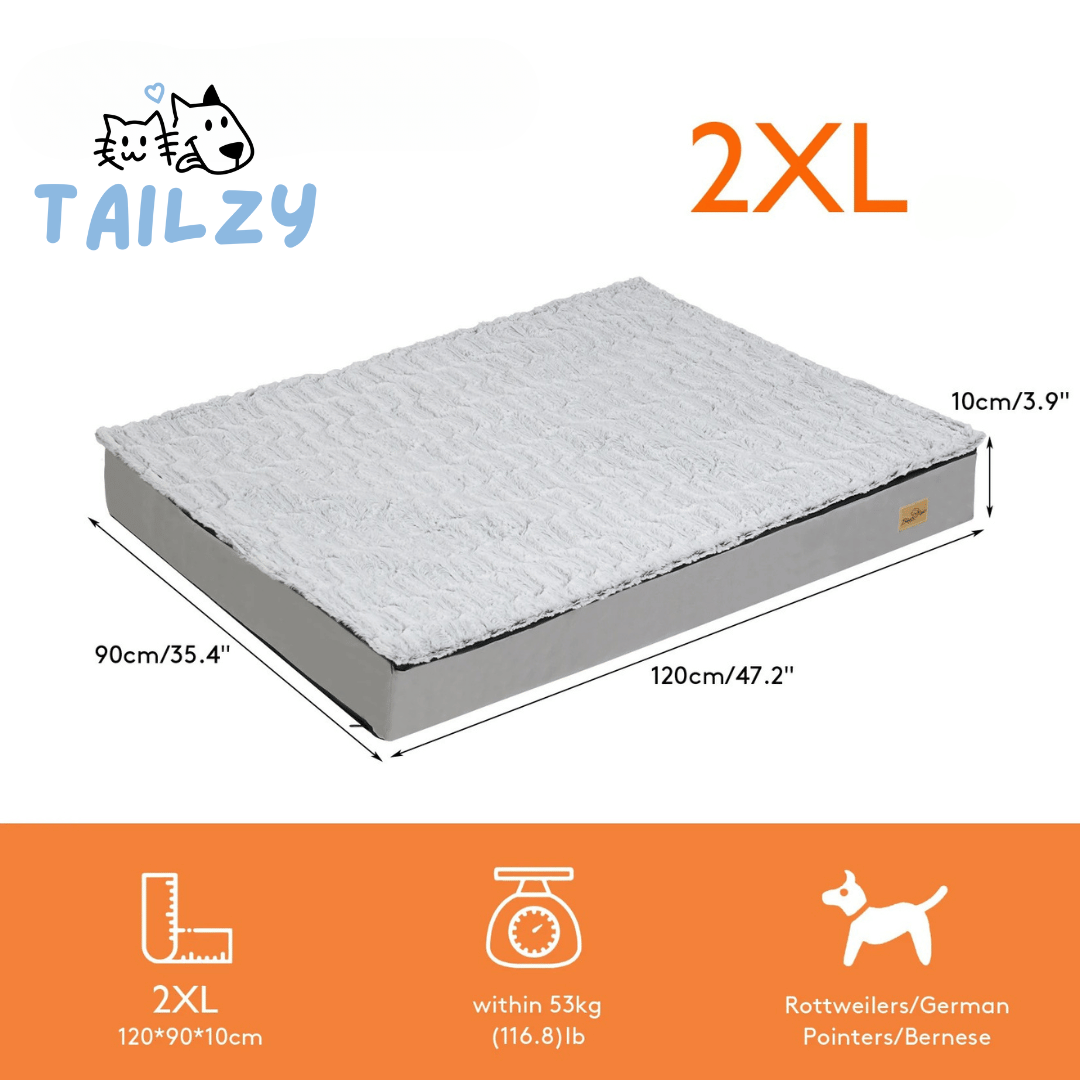 Comfortable Large Dog Bed Mattress with Soft Fleece Top