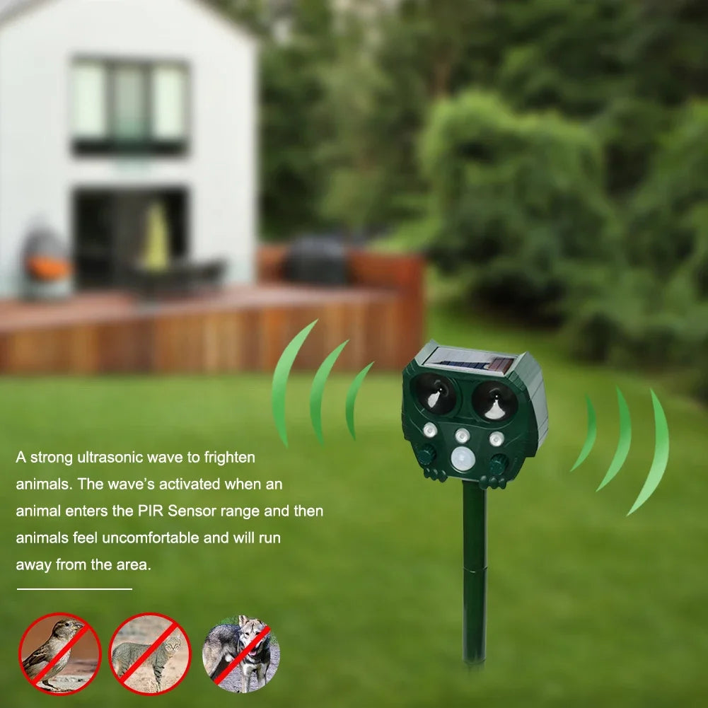 Outdoor Motion Activated Animal Repellent Device